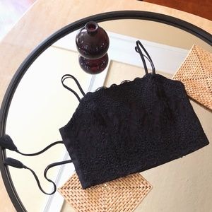 black lace crop